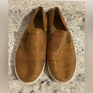 Lauren Ralph Lauren Janis Woven Slip On Tan Loafers Size 10